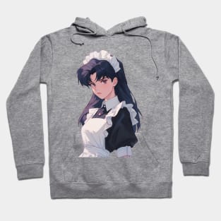 Misato Katsuragi Neon Genesis Evangelion Maid Dress 2! Hoodie